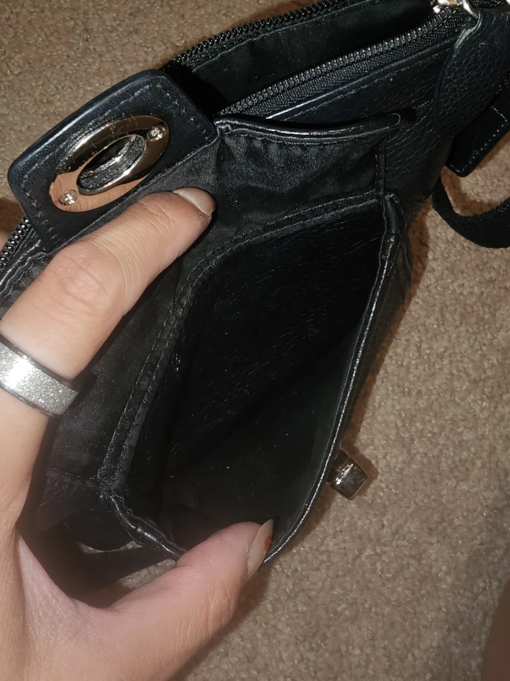 COACH Black Leather Crossbody Bag
